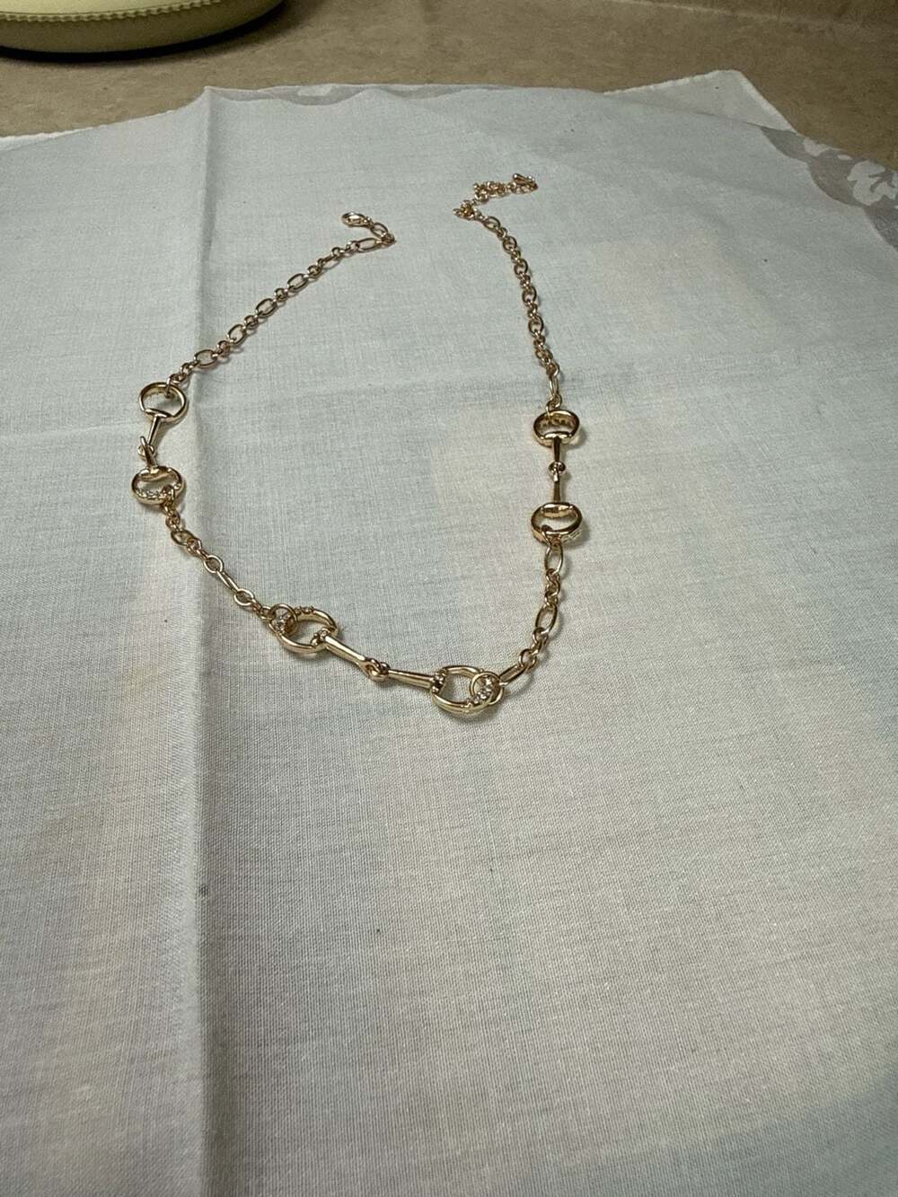 Gold Horse Bit Necklace – ,